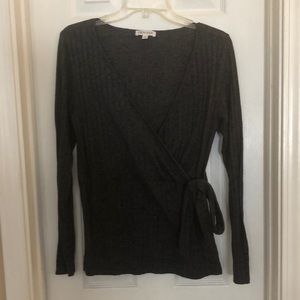 Gray Prologue wrap shirt